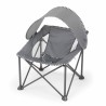 BRIGHT STARS Transat bébé pliable Gris Pop 'N Chill, pare soleil SPF