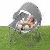 BRIGHT STARS Transat bébé pliable Gris Pop 'N Chill, pare soleil SPF
