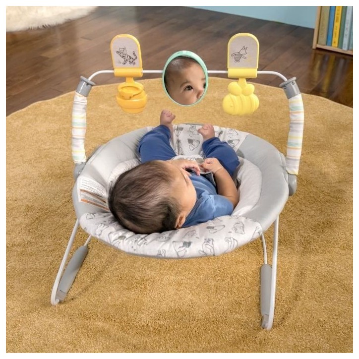 DISNEY BABY - WINNIE-Transat bébé évolutif Arche avec jouets d'éveil amovible - Evolutif de 0 a 6 mois. Cadeau Noel