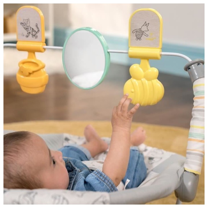 DISNEY BABY - WINNIE-Transat bébé évolutif Arche avec jouets d'éveil amovible - Evolutif de 0 a 6 mois. Cadeau Noel