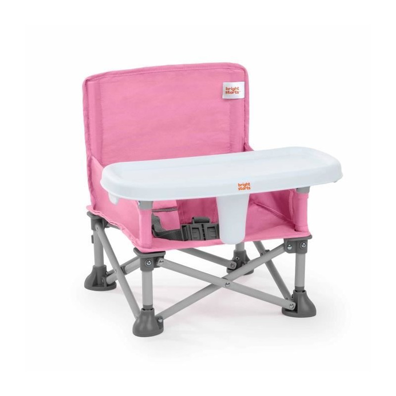BRIGHT STARS Rehausseur de chaise, Rose, pliable, nomade, de voyage, L BRIGHT STARS Rehausseur de chaise, Rose, pliable, nomade, de voyage, L