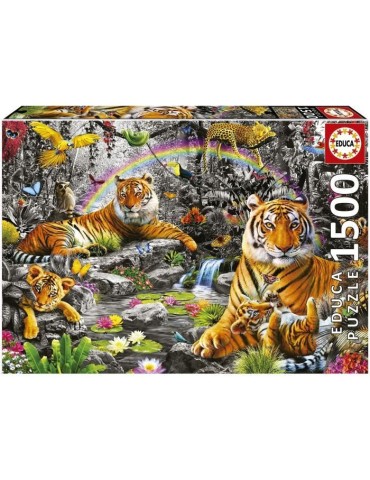 Puzzle paysage et nature - EDUCA - Jungle radieuse - 1500 pieces - Sachet de colle inclus