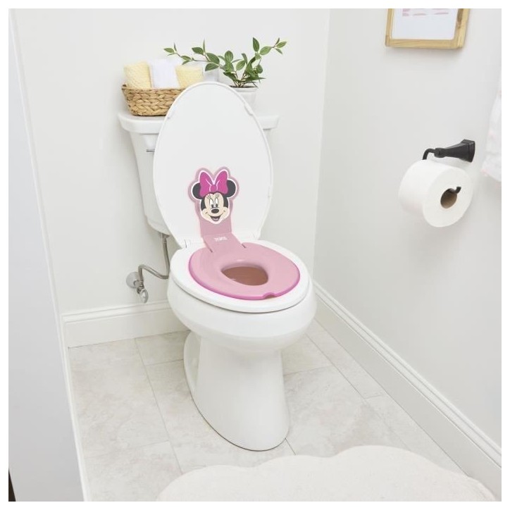 DISNEY BABY- MINNIE- Réducteur de lunette de toilette enfant universel adhésif?, innovant, Installation rapide, semi-permanent DISNEY BABY- MINNIE- Réducteur de lunette de toilette enfant universel adhésif?, innovant, Installation rapide, semi-permanent