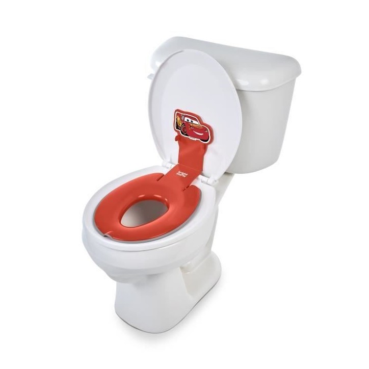 DISNEY BABY- CARS- Réducteur de lunette de toilette enfant universel adhésif?, innovant, Installation rapide, semi-permanent