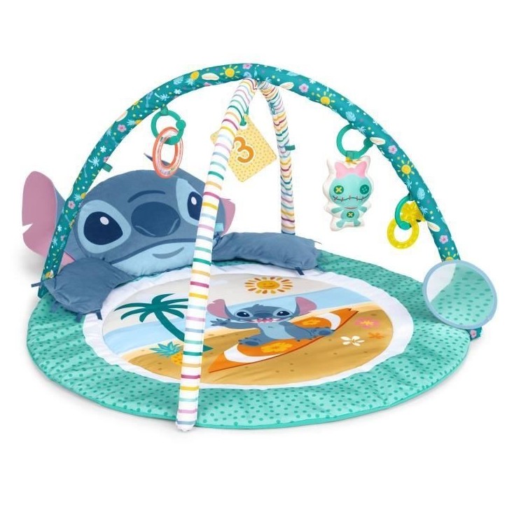 DISNEY BABY - STITCH - Tapis de sol éveil bébé, évolutif, arche avec jouets sensoriels, peluche, miroir, coussin Stitch, hoc DISNEY BABY - STITCH - Tapis de sol éveil bébé, évolutif, arche avec jouets sensoriels, peluche, miroir, coussin Stitch, hoc