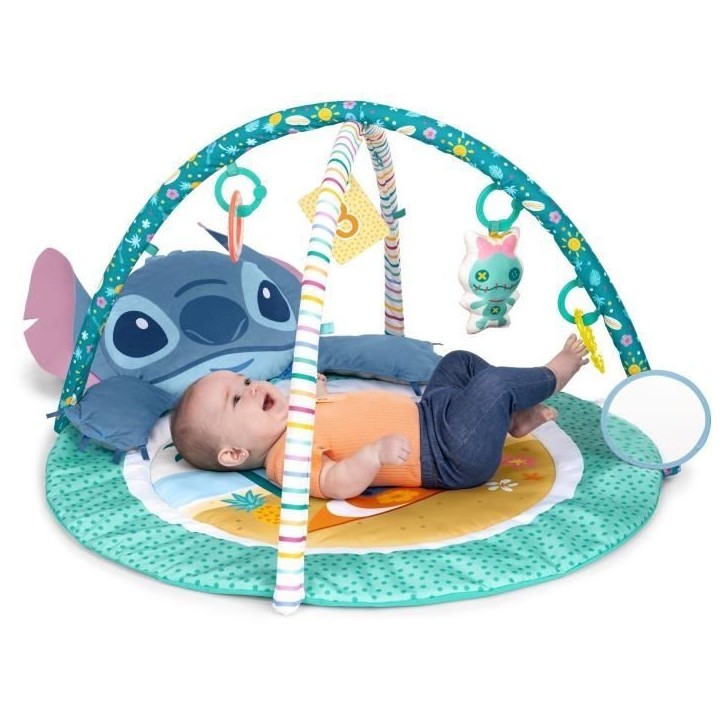 DISNEY BABY - STITCH - Tapis de sol éveil bébé, évolutif, arche avec jouets sensoriels, peluche, miroir, coussin Stitch, hoc DISNEY BABY - STITCH - Tapis de sol éveil bébé, évolutif, arche avec jouets sensoriels, peluche, miroir, coussin Stitch, hoc