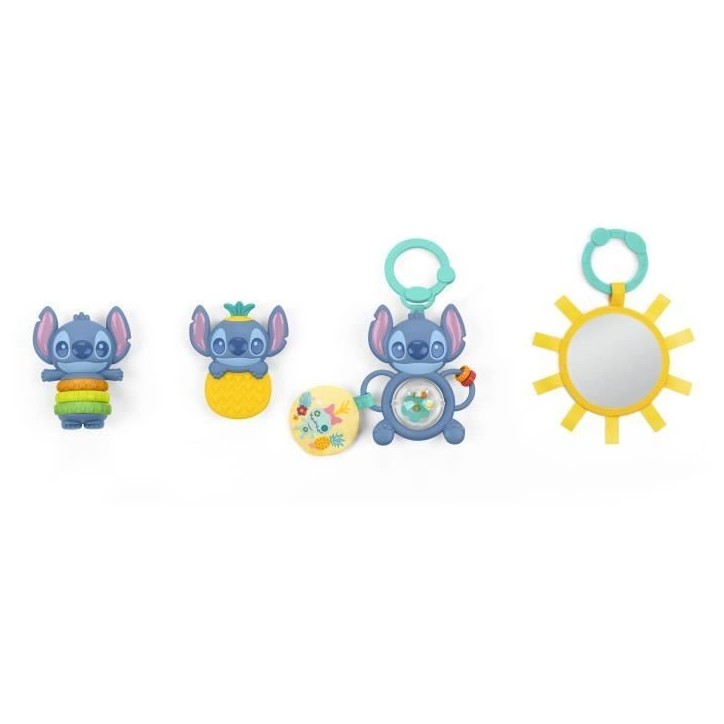 DISNEY BABY - STITCH - Coffret Cadeau Naissance? noel- 4 jouets bébé , Hochet, Anneau de dentition, Jouets multisensoriels DISNEY BABY - STITCH - Coffret Cadeau Naissance? noel- 4 jouets bébé , Hochet, Anneau de dentition, Jouets multisensoriels