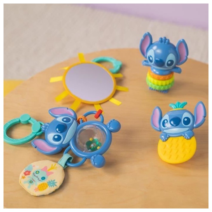DISNEY BABY - STITCH - Coffret Cadeau Naissance? noel- 4 jouets bébé , Hochet, Anneau de dentition, Jouets multisensoriels DISNEY BABY - STITCH - Coffret Cadeau Naissance? noel- 4 jouets bébé , Hochet, Anneau de dentition, Jouets multisensoriels