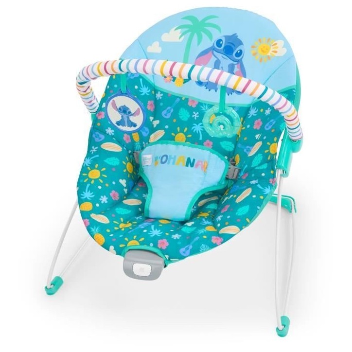 DISNEY BABY - STITCH - Transat bébé, Arche avec jouets d'éveil amovible, Vibrations apaisantes, évolutif de 0 a 6 mois DISNEY BABY - STITCH - Transat bébé, Arche avec jouets d'éveil amovible, Vibrations apaisantes, évolutif de 0 a 6 mois