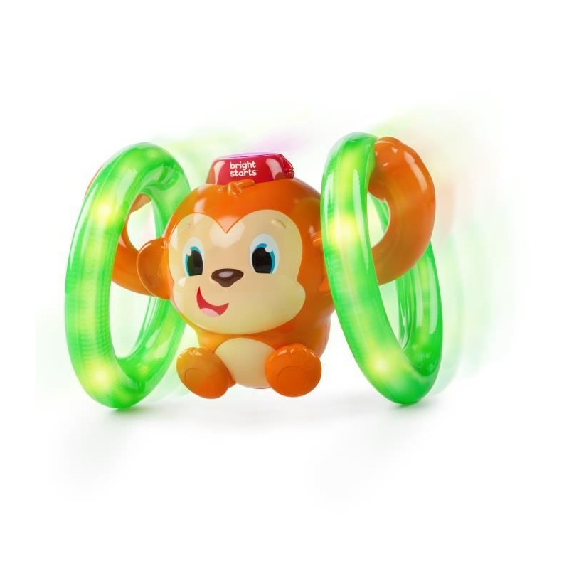 Bright Starts Jouet d'activité Roll & Glow Monkey K52181 Bright Starts Jouet d'activité Roll & Glow Monkey K52181