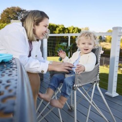 BRIGHT STARS Pop N Dine- Chaise haute pour repas bébé, pliable, noma