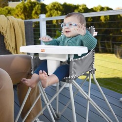BRIGHT STARS Pop N Dine- Chaise haute pour repas bébé, pliable, noma