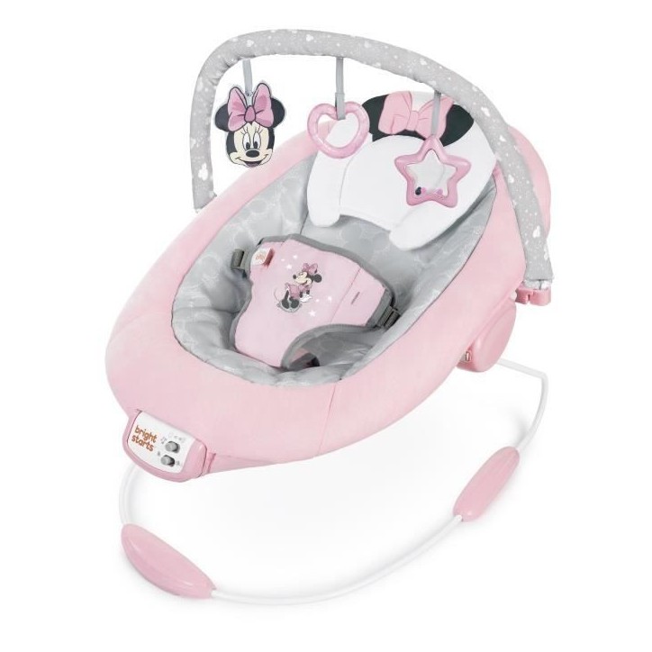 DISNEY BABY -MINNIE-Transat bébé arche avec jouets d'éveil Disney amovible, 8 Mélodies, Vibrations calmantes, Cale tete évo DISNEY BABY -MINNIE-Transat bébé arche avec jouets d'éveil Disney amovible, 8 Mélodies, Vibrations calmantes, Cale tete évo