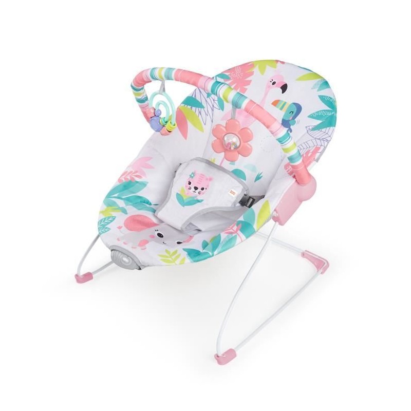BRIGHT STARTS Transat pour bébé Flamant Rose, Vibrations apaisantes, BRIGHT STARTS Transat pour bébé Flamant Rose, Vibrations apaisantes,