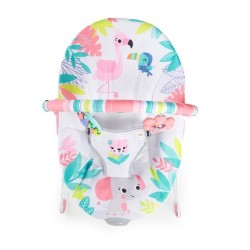 BRIGHT STARTS Transat pour bébé Flamant Rose, Vibrations apaisantes,