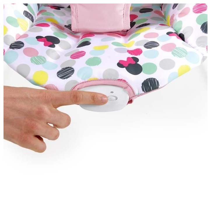 DISNEY BABY -MINNIE- Transat bébé Confettis, Arche avec jouets d'éveil amovibles, Vibrations apaisantes, Lavable en machine DISNEY BABY -MINNIE- Transat bébé Confettis, Arche avec jouets d'éveil amovibles, Vibrations apaisantes, Lavable en machine
