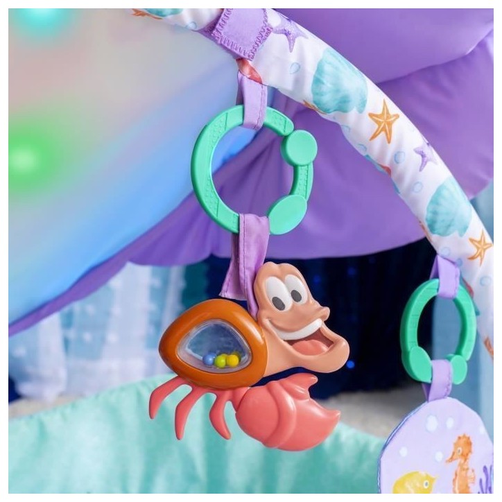 DISNEY BABY -PETITE SIRENE- Tapis d'éveil bébé évolutif Arche, jouets sensoriels et musicaux, guirlande lumineuse, Cadeau No DISNEY BABY -PETITE SIRENE- Tapis d'éveil bébé évolutif Arche, jouets sensoriels et musicaux, guirlande lumineuse, Cadeau No