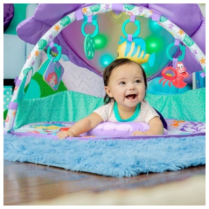 DISNEY BABY -PETITE SIRENE- Tapis d'éveil bébé évolutif Arche, jouets sensoriels et musicaux, guirlande lumineuse, Cadeau No DISNEY BABY -PETITE SIRENE- Tapis d'éveil bébé évolutif Arche, jouets sensoriels et musicaux, guirlande lumineuse, Cadeau No
