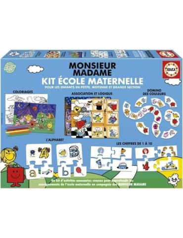 Jeu d'apprentissage - EDUCA - Monsieur Madame - Kit École Maternelle