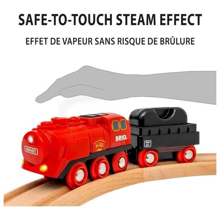 Circuit Locomotive a piles a vapeur - BRIO World - 36017 - Circuit en bois - Rouge Circuit Locomotive a piles a vapeur - BRIO World - 36017 - Circuit en bois - Rouge