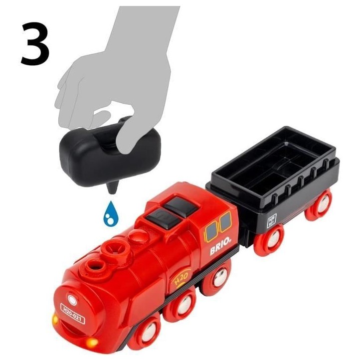 Circuit Locomotive a piles a vapeur - BRIO World - 36017 - Circuit en bois - Rouge Circuit Locomotive a piles a vapeur - BRIO World - 36017 - Circuit en bois - Rouge