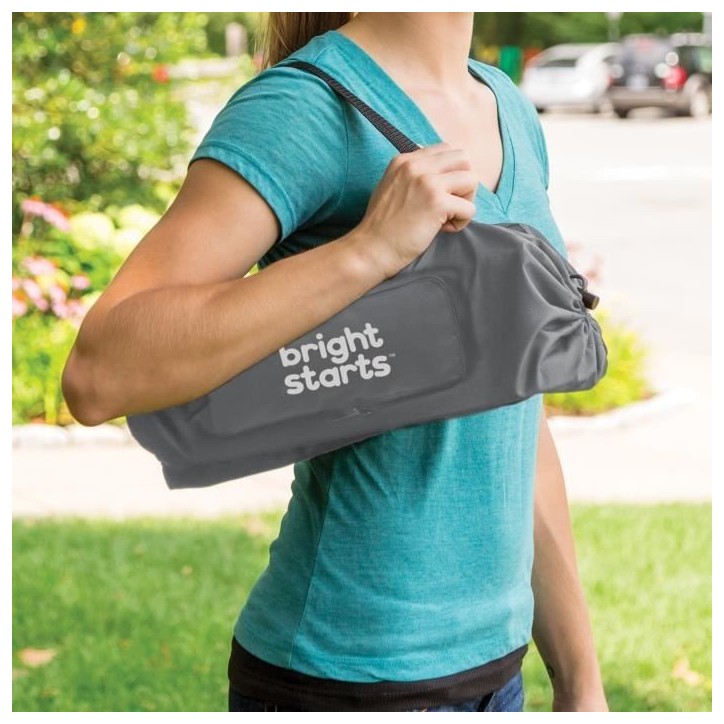 BRIGHT STARTS Rehausseur de chaise pliable, PoP N Sit, nomade, de voyage, Léger et facile a nettoyer, Sac de transport inclus BRIGHT STARTS Rehausseur de chaise pliable, PoP N Sit, nomade, de voyage, Léger et facile a nettoyer, Sac de transport inclus