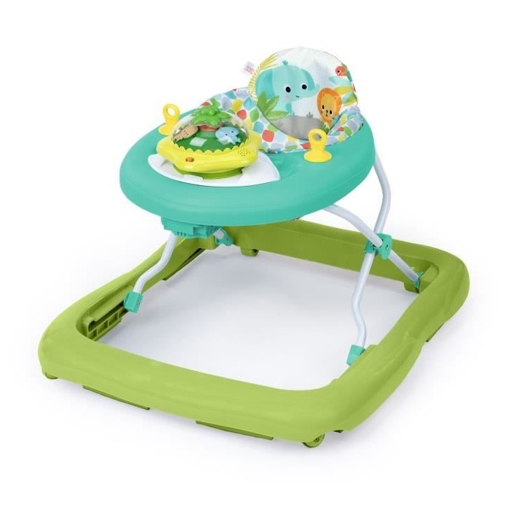 BRIGHT STARTS Trotteur bébé évolutif et pliable 2-en-1 - Wanderlights - Jouet d'éveil amovible, Musique, Hauteur Réglable