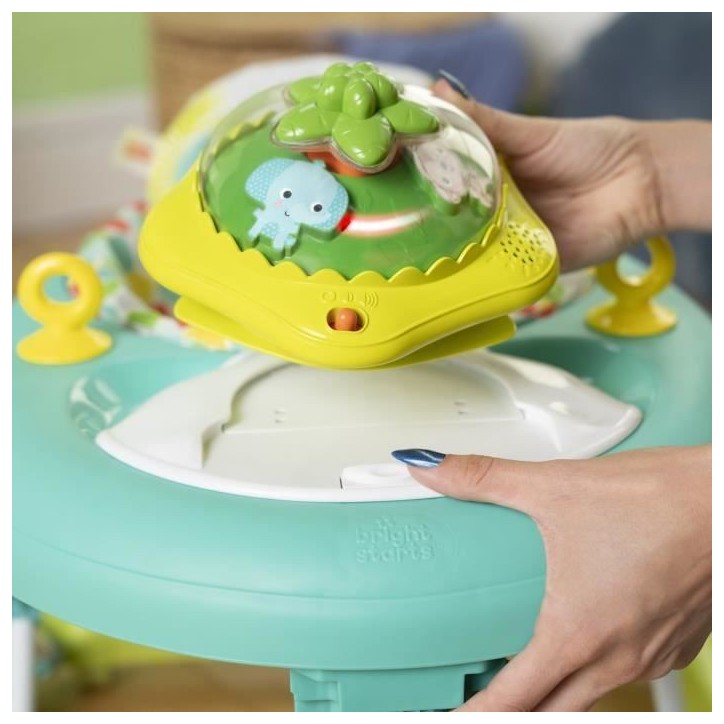 BRIGHT STARTS Trotteur bébé évolutif et pliable 2-en-1 - Wanderlights - Jouet d'éveil amovible, Musique, Hauteur Réglable