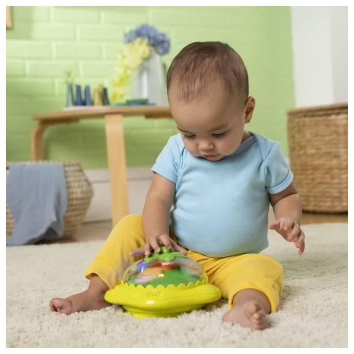 BRIGHT STARTS Trotteur bébé évolutif et pliable 2-en-1 - Wanderlights - Jouet d'éveil amovible, Musique, Hauteur Réglable
