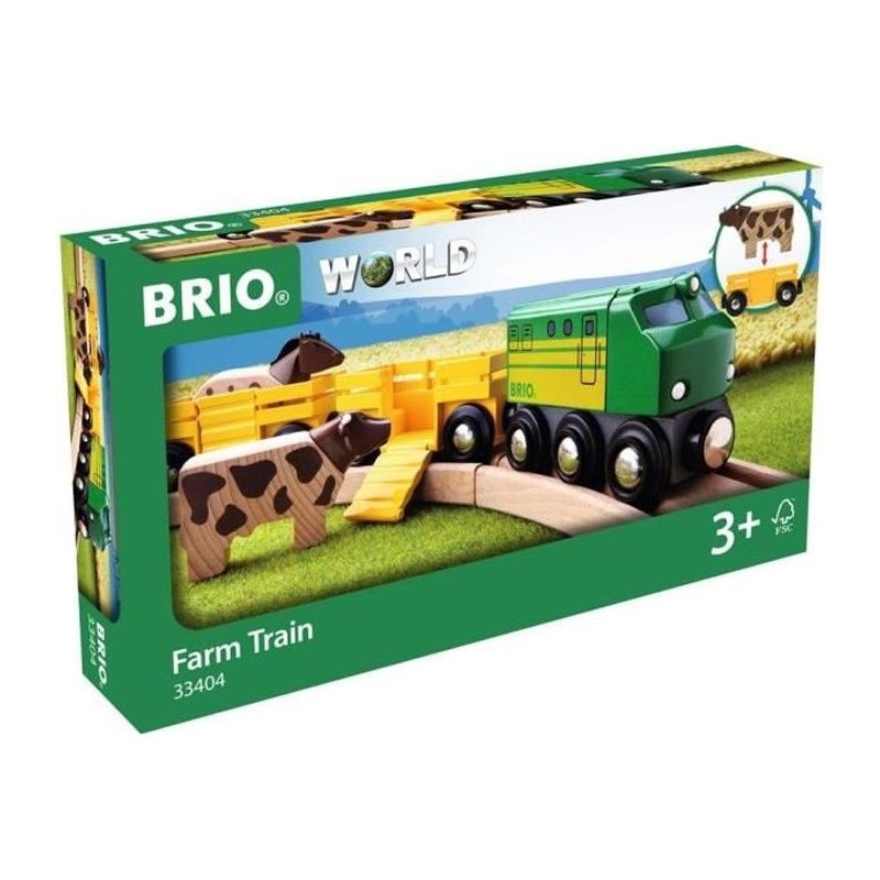 Train des Animaux de la Ferme - BRIO - Circuit en bois - Ravensburger Train des Animaux de la Ferme - BRIO - Circuit en bois - Ravensburger