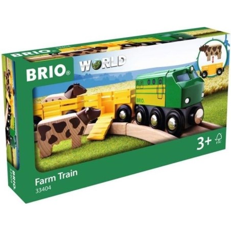 Train des Animaux de la Ferme - BRIO - Circuit en bois - Ravensburger
