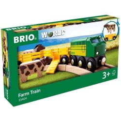 Train des Animaux de la Ferme - BRIO - Circuit en bois - Ravensburger