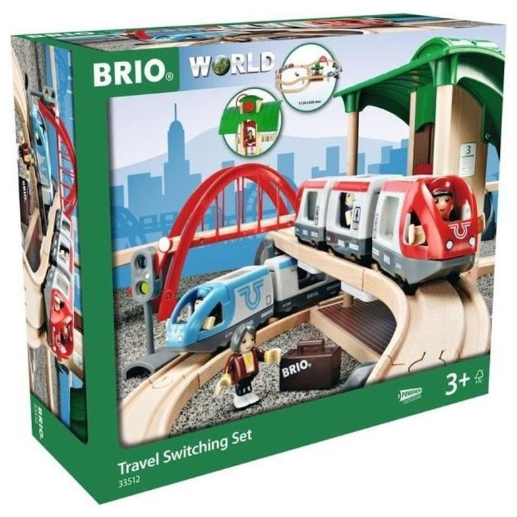 Brio World Circuit Plateforme Voyageurs - Coffret complet 42 pieces - Circuit de train en bois - Ravensburger - Des 3 ans - 3351 Brio World Circuit Plateforme Voyageurs - Coffret complet 42 pieces - Circuit de train en bois - Ravensburger - Des 3 ans - 3351