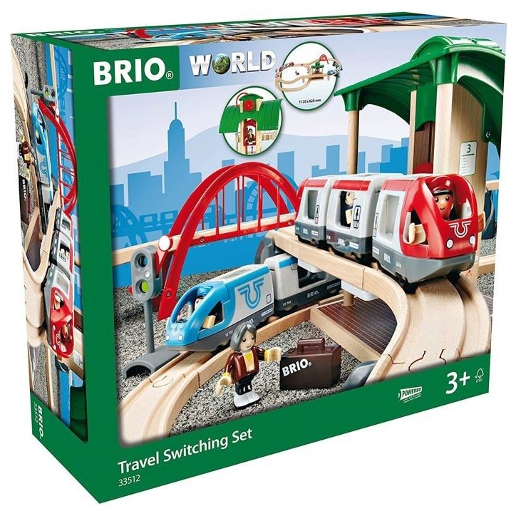 Brio World Circuit Plateforme Voyageurs - Coffret complet 42 pieces - Circuit de train en bois - Ravensburger - Des 3 ans - 3351 Brio World Circuit Plateforme Voyageurs - Coffret complet 42 pieces - Circuit de train en bois - Ravensburger - Des 3 ans - 3351
