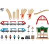 Brio World Circuit Plateforme Voyageurs - Coffret complet 42 pieces -
