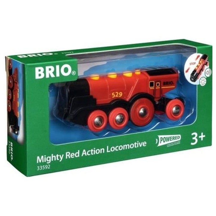 Locomotive Rouge Puissante a piles BRIO - Circuit de train en bois - Ravensburger - Des 3 ans - 33592 Locomotive Rouge Puissante a piles BRIO - Circuit de train en bois - Ravensburger - Des 3 ans - 33592