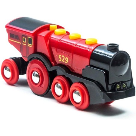 Locomotive Rouge Puissante a piles BRIO - Circuit de train en bois - Ravensburger - Des 3 ans - 33592