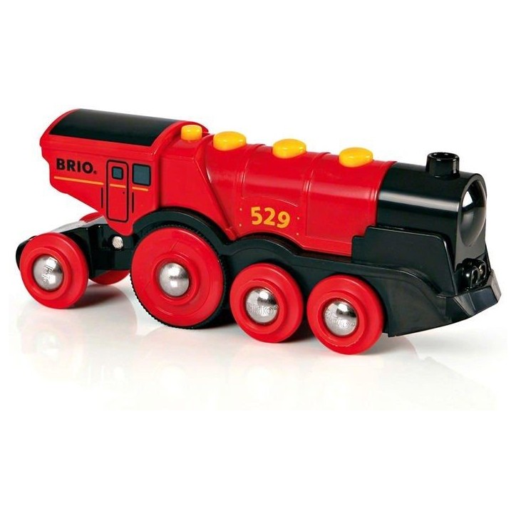 Locomotive Rouge Puissante a piles BRIO - Circuit de train en bois - Ravensburger - Des 3 ans - 33592 Locomotive Rouge Puissante a piles BRIO - Circuit de train en bois - Ravensburger - Des 3 ans - 33592