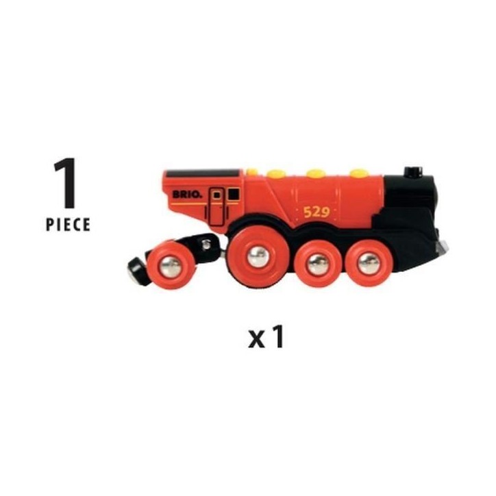 Locomotive Rouge Puissante a piles BRIO - Circuit de train en bois - Ravensburger - Des 3 ans - 33592 Locomotive Rouge Puissante a piles BRIO - Circuit de train en bois - Ravensburger - Des 3 ans - 33592
