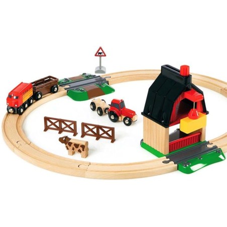 Circuit de la Ferme en bois BRIO - Coffret complet 20 pieces - Ravensburger