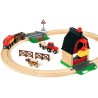 Circuit de la Ferme en bois BRIO - Coffret complet 20 pieces - Ravensb