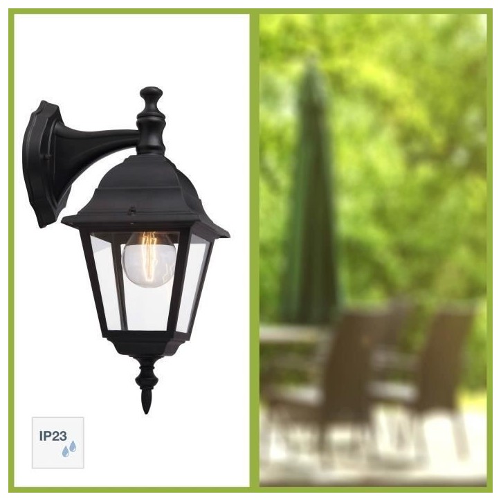 Applique extérieure descendante BRILLIANT NEWPORT - noir métal/verre E27 1x60W Applique extérieure descendante BRILLIANT NEWPORT - noir métal/verre E27 1x60W