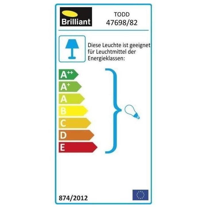 Applique extérieure avec détecteur TODD Acier - Brilliant - 1x60W - Ampoule incandescente non fournie (E27) Applique extérieure avec détecteur TODD Acier - Brilliant - 1x60W - Ampoule incandescente non fournie (E27)