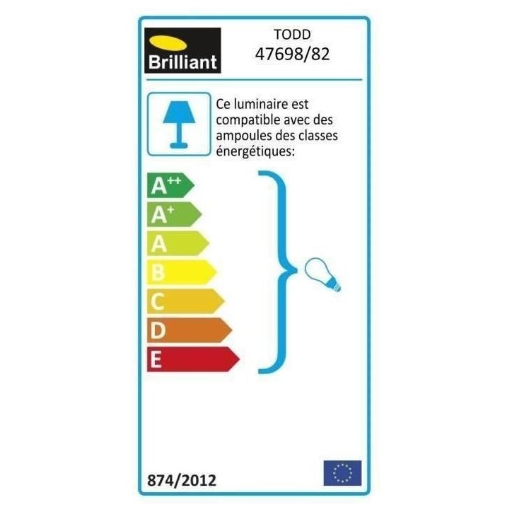 Applique extérieure avec détecteur TODD Acier - Brilliant - 1x60W - Ampoule incandescente non fournie (E27) Applique extérieure avec détecteur TODD Acier - Brilliant - 1x60W - Ampoule incandescente non fournie (E27)