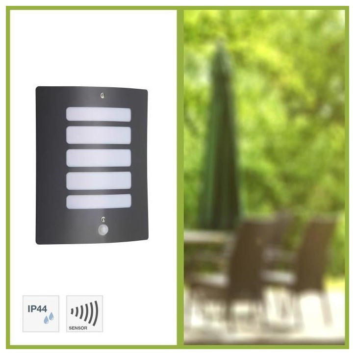 Applique extérieure avec détecteur TODD - BRILLIANT - Anthracite - Métal/Plastique - IP44 Applique extérieure avec détecteur TODD - BRILLIANT - Anthracite - Métal/Plastique - IP44