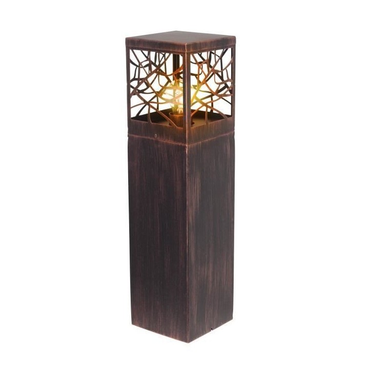 Borne extérieure WHITNEY - BRILLIANT - coloris rouille - métal/plastique E27 1x52W Borne extérieure WHITNEY - BRILLIANT - coloris rouille - métal/plastique E27 1x52W