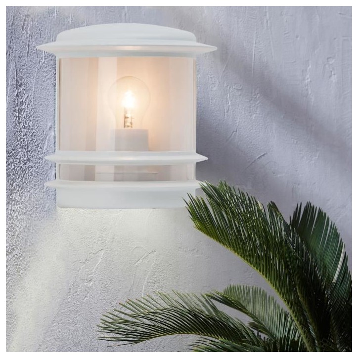 Applique murale extérieure Hollywood - Brilliant - Blanc - Ampoule E27 max 60 W Applique murale extérieure Hollywood - Brilliant - Blanc - Ampoule E27 max 60 W