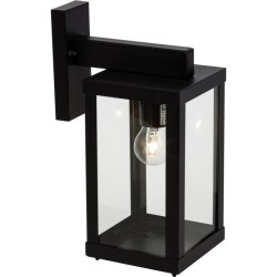 Applique extérieure GAIA descendante noir métal/verre E27 1x60W - BR