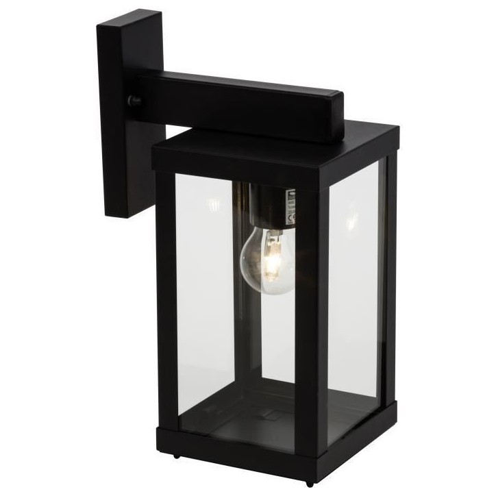 Applique extérieure GAIA descendante noir métal/verre E27 1x60W - BRILLIANT Applique extérieure GAIA descendante noir métal/verre E27 1x60W - BRILLIANT