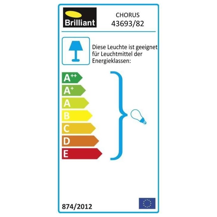 Lampe a poser LED CHORUS - BRILLIANT - Coloris acier - E27 - 1x10W Lampe a poser LED CHORUS - BRILLIANT - Coloris acier - E27 - 1x10W